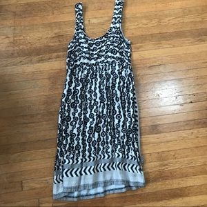 Black and Off White Dress